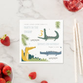 Cute Chomp Alligator Swamp Elke leeftijdscategorie Servet (Insitu)