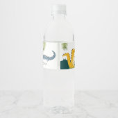 Cute Chomp Alligator Swamp Elke leeftijdscategorie Waterfles Etiket (Achterkant)