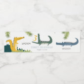 Cute Chomp Alligator Swamp Elke leeftijdscategorie Waterfles Etiket (Enkel label)