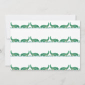 Cute Chomping Alligator Safari Birthday Party Invi Kaart (Achterkant)