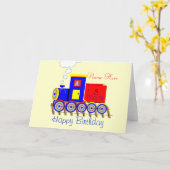 Cute Choo Choo Train Boy's persoonlijke kaart (Gele Bloem)