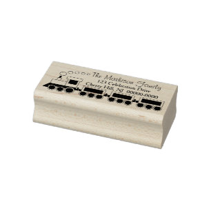 Cute Choo Choo Train Return Address Rubberstempel