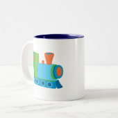 Cute Choo Choo Train Tweekleurige Koffiemok (Voorkant links)