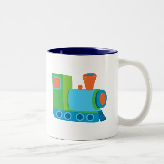 Cute Choo Choo Train Tweekleurige Koffiemok (Rechts)