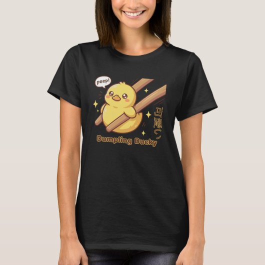 Cute Chopstick Kawaii Duck Dumpling Ducky Meme T-shirt (Voorkant)