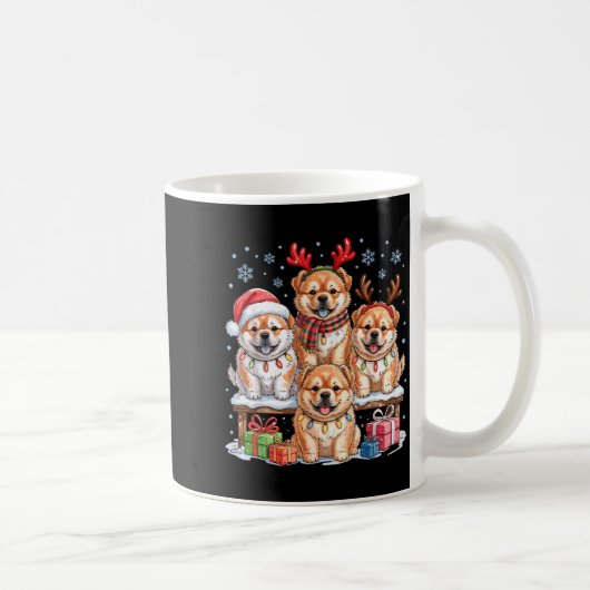 Cute Chow Chow Christmas Pupes Dog Lovers Funny Ho Koffiemok (Rechts)