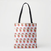 Cute Chow Chow Dog Christmas Pattern Tote Bag (Voorkant)