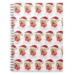 Cute Chow Chow Hond Kerst Patroon Notitieboek