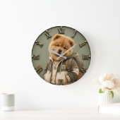 Cute Chow Chow Puppy Grote Klok (Huis)