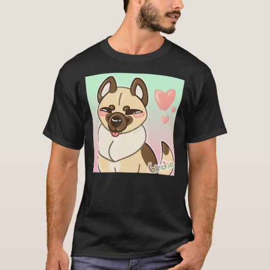 Cute Chow German Shepherd Dog T-shirt (Voorkant)