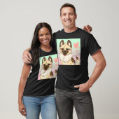 Cute Chow German Shepherd Dog T-shirt (Unisex)