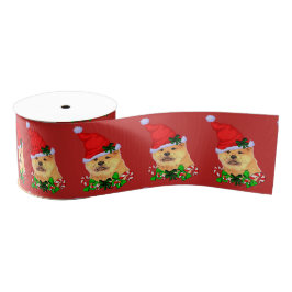 Cute Chow kerst Grosgrain Lint