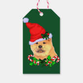 Cute Chow-kerstcadeautassen Cadeaulabel (Achterkant)