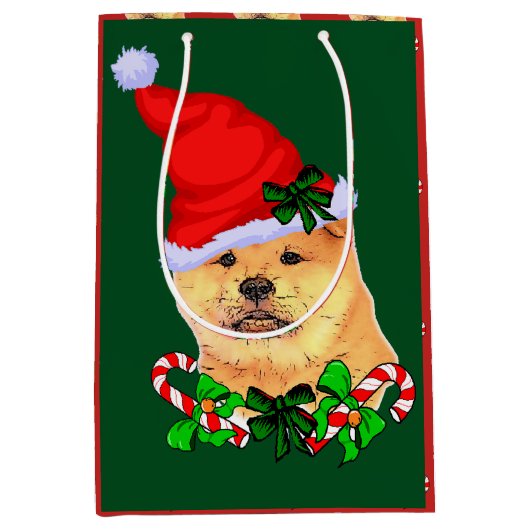 Cute Chow Kerstkerkerkerdromen Medium Cadeauzakje (Voorkant)