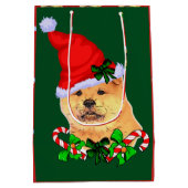 Cute Chow Kerstkerkerkerdromen Medium Cadeauzakje (Achterkant)