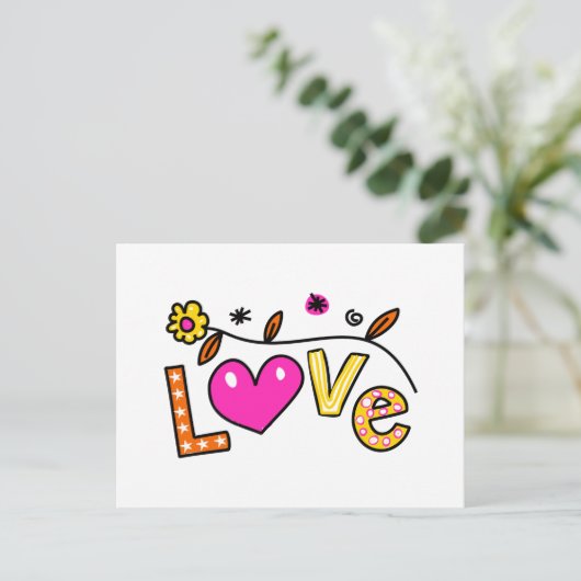 Cute Christelijk Love Greeting Text Expression Briefkaart (Staand voorkant)