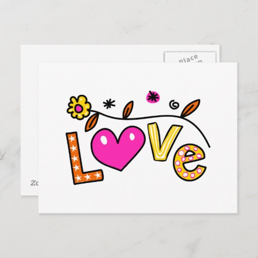 Cute Christelijk Love Greeting Text Expression Briefkaart (Voorkant / Achterkant)