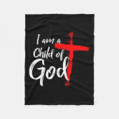 Cute Christian Salvation Quote Gift I Am A Child O Fleece Deken (Voorkant)