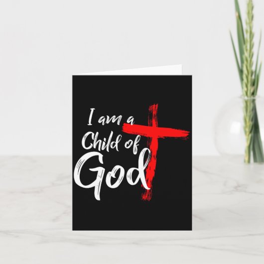 Cute Christian Salvation Quote Gift I Am A Child O Kaart (Voorkant)
