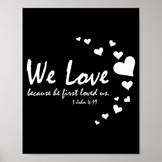 Cute Christian Valentines Day Women Bible Verse He Poster (Voorkant)