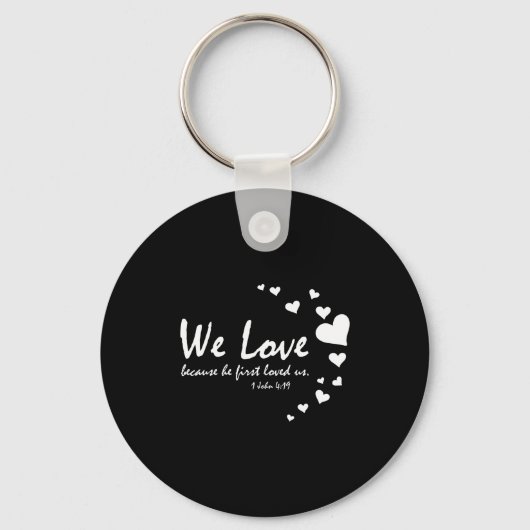 Cute Christian Valentines Day Women Bible Verse He Sleutelhanger (Voorkant)