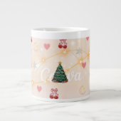 Cute Christmas Aesthetic Mug Grote Koffiekop (Voorkant)