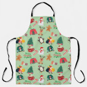 Cute Christmas All-Over Print Apron Schort (Voorkant)