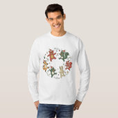 Cute Christmas Animals Dancing T-shirt (Voorkant volledig)