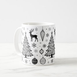 Cute Christmas Animals Illustration Koffiemok