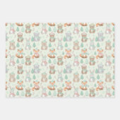 Cute Christmas Animals Seamless Pattern Inpakpapier Vel (Voorkant)