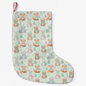 Cute Christmas Animals Seamless Pattern Kleine Kerstsok (Voorkant)