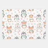 Cute Christmas Animals Wrapping Paper – Festive Ho (Voorkant)
