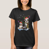 Cute Christmas Australian Shepherd Santa Hats Rein T-shirt (Voorkant)