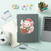 Cute Christmas Axolotl Sticker – Hot Cocoa Kawaii  (iPad Cover)