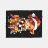 Cute Christmas Baby Highland Cow F Thanksgiving Fleece Deken (Voorkant (Horizontaal))