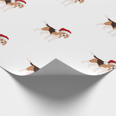 Cute Christmas Beagle  Cadeaupapier (Hoek)