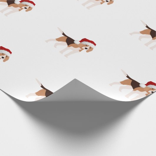 Cute Christmas Beagle  Cadeaupapier (Hoek)