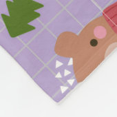 Cute Christmas Bear Pattern | Cozy Holiday Winter Fleece Deken (Hoek)