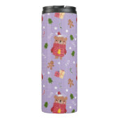 Cute Christmas Bear Pattern | Cozy Holiday Winter  Thermosbeker (Achterkant)