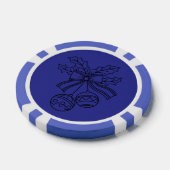 Cute Christmas bell Line Art Poker Chips (Enkel)