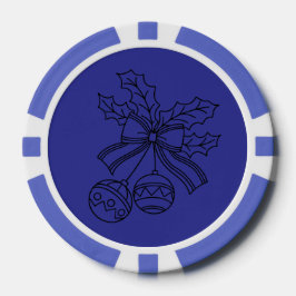 Cute Christmas bell Line Art Poker Chips