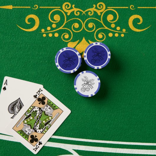 Cute Christmas bell Line Art Poker Chips (Pokertafel (Stack))