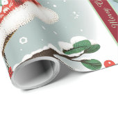 Cute Christmas Birds Wrapping Paper Cadeaupapier (Rol Hoek)