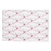 Cute Christmas Bows Reversible Color Kussensloop (Achterkant)