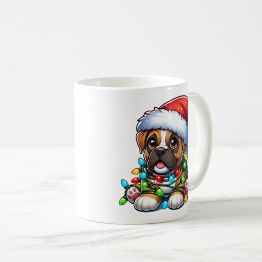 Cute Christmas Boxer Mug Koffiemok (Voorkant rechts)