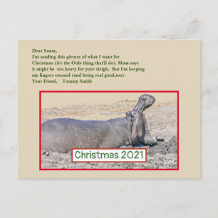 CUTE CHRISTMAS BRIEFKAART "WAT IK WIL VOOR CHRISTM