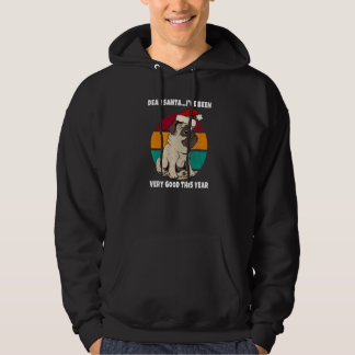 Cute Christmas Bull Dogs Retro Vintage Sunset Happ Hoodie