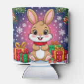 Cute Christmas Bunny Blikjeskoeler (Achterkant)