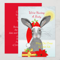 Cute christmas Bunny Rabbit Peronalized