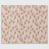Cute Christmas Candy Canes Xmas Holiday Cadeaupapier (Vlak)